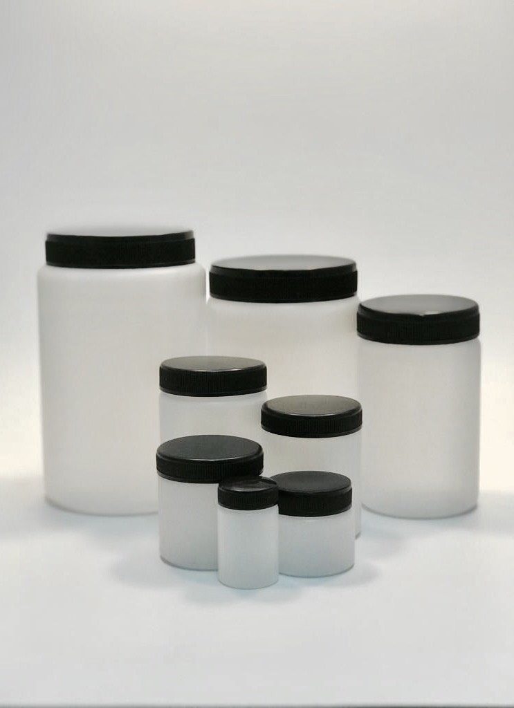 Tarros cilíndricos con tapa (duquesas) - Frascos - Frasquería Plástico -  Equipo de laboratorio